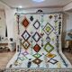 Multicolored Beni Ouarain Rug - Vivid Geometric Patterns - Natural Wool