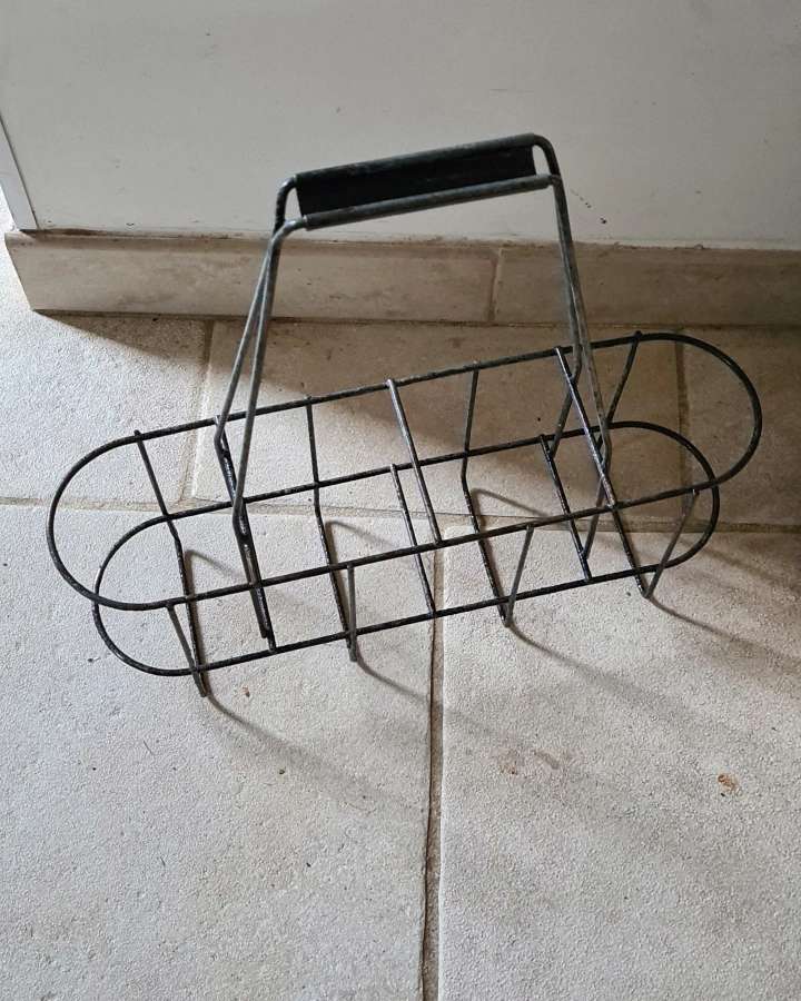 Old metal bottle holder