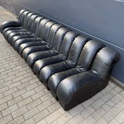 De Sede Ds600 Snake Tatzelwurm 13-piece in black leather in TOP condition!