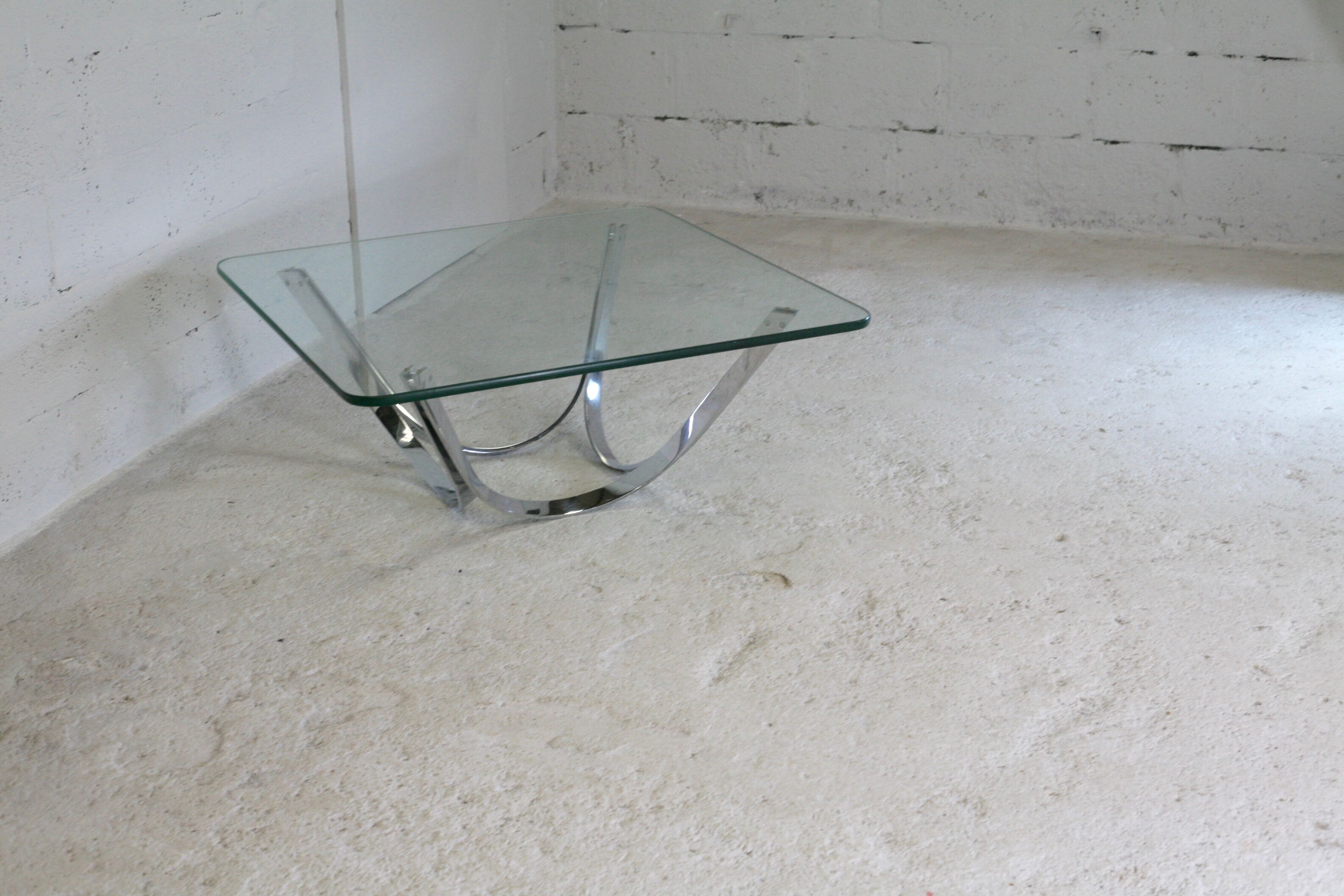 Square coffee table by Roger Sprunger, Dunbar edition, USA, circa 1970.