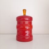 Italian candy box in red opaline