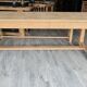 Large farmhouse table in raw solid oak