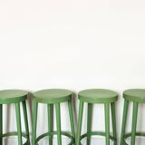Set of 4 green Baumann stools