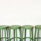 Set of 4 green Baumann stools