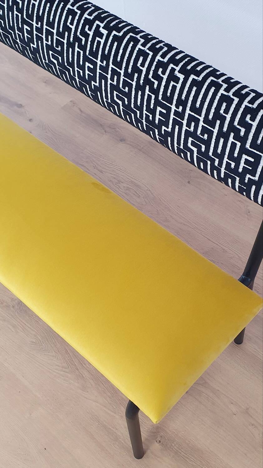 Banc vintage tapissé