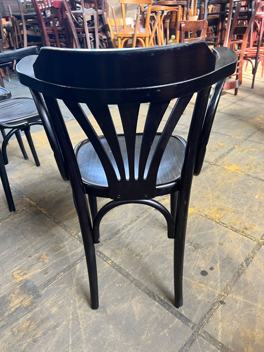 Set of 9 bistro armchairs