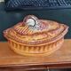 Painted terracotta terrine