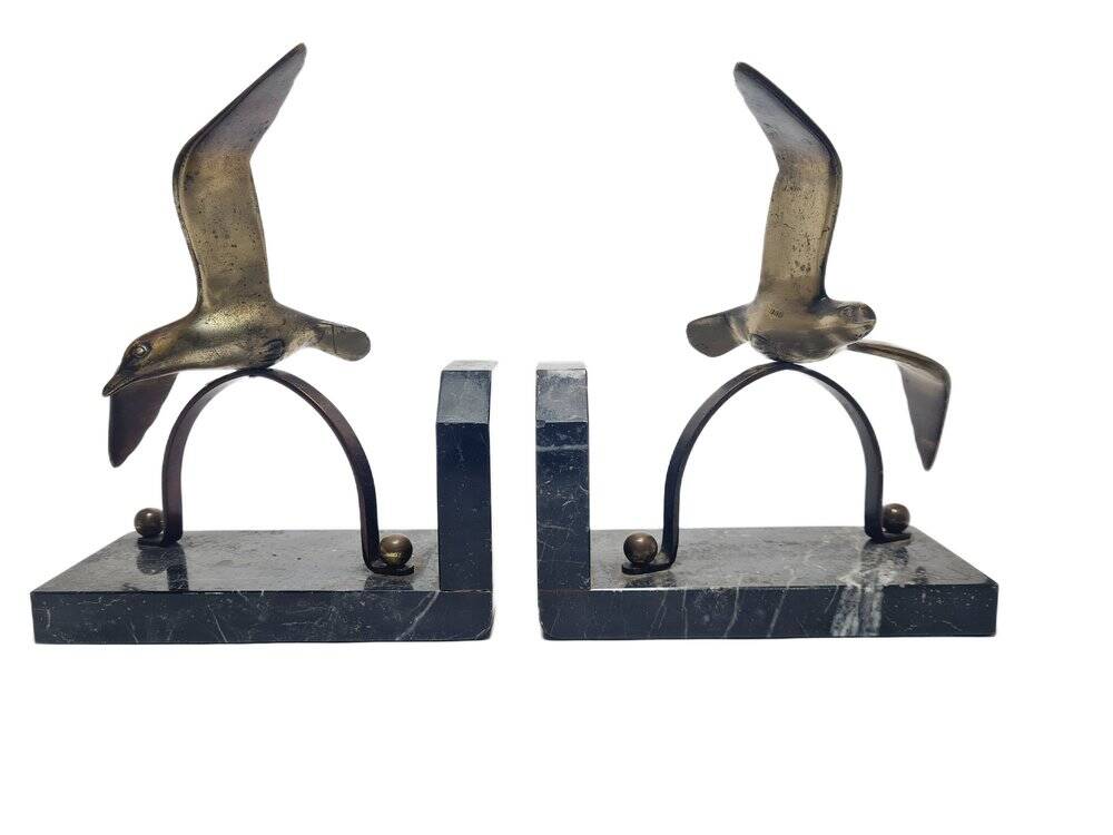 Art Deco figurative bookends, Belgium, 1930s, set of 2