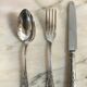 Silver metal cutlery of the silversmith Saint Medard