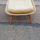 Vintage stool beige fabric