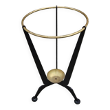 Umbrella stand in metal and gilded brass from the 1950s
