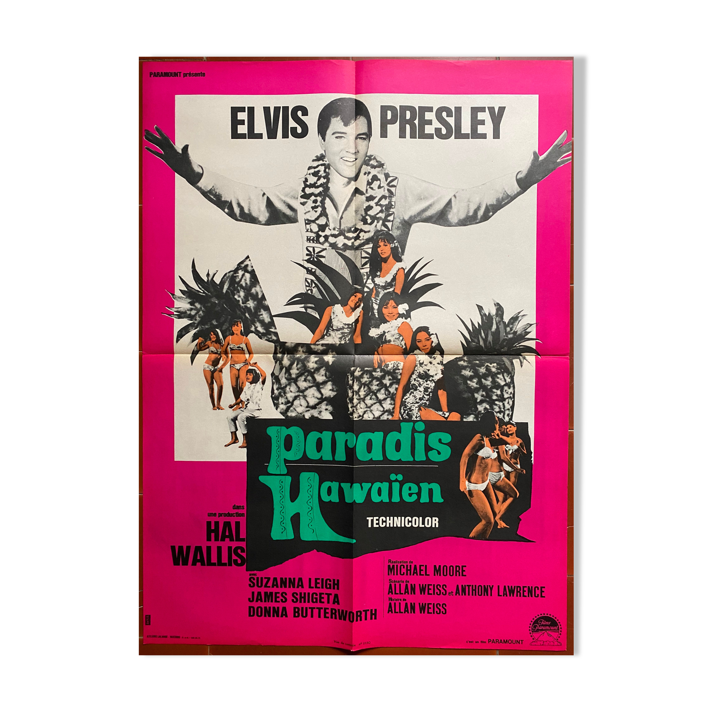 Original cinema poster "Paradise Hawaiian" Elvis Pesley 60x80cm 1966