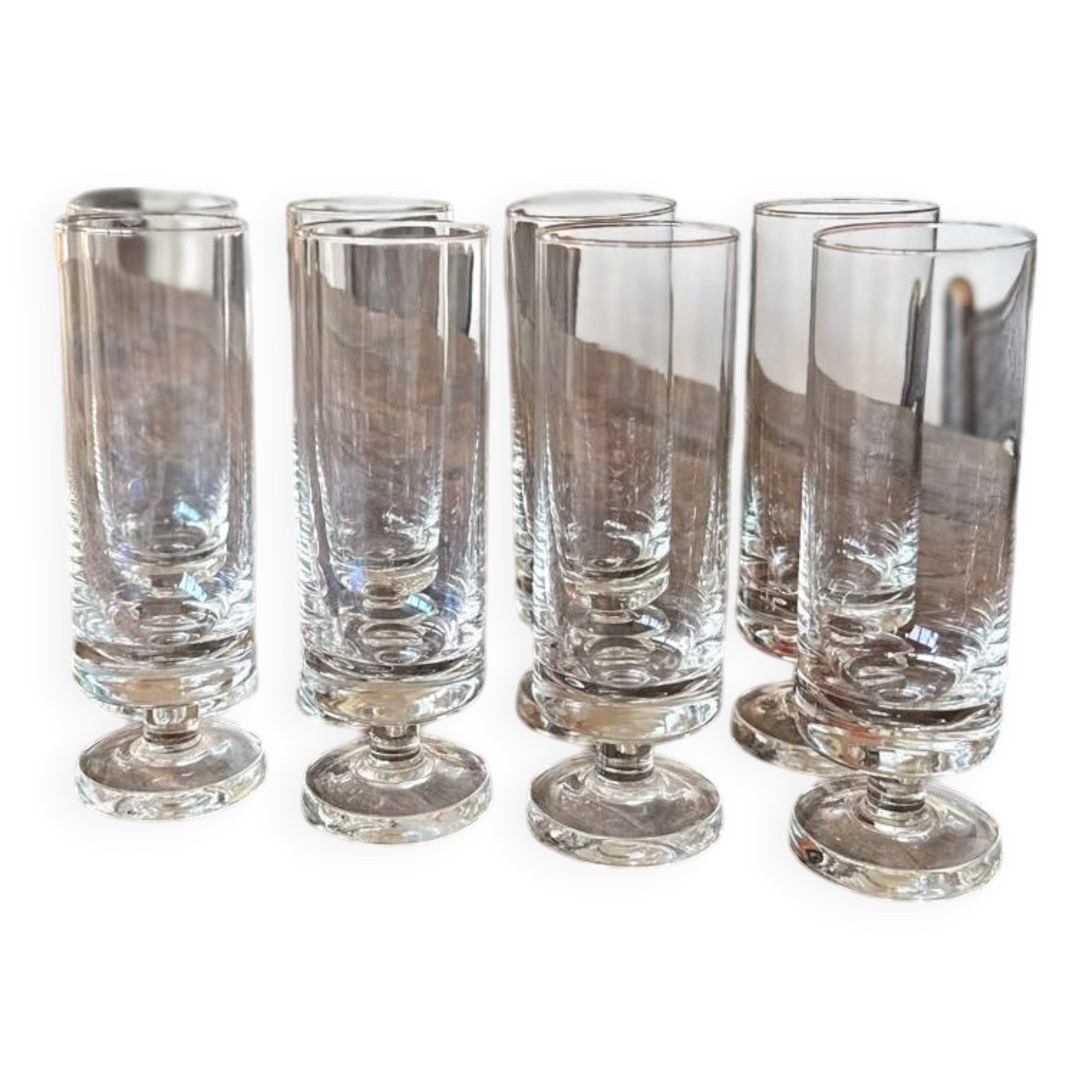 Sleek, designer champagne glasses