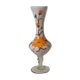 Vase en verre fleuri fleur orange sur pied