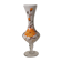 Vase en verre fleuri fleur orange sur pied