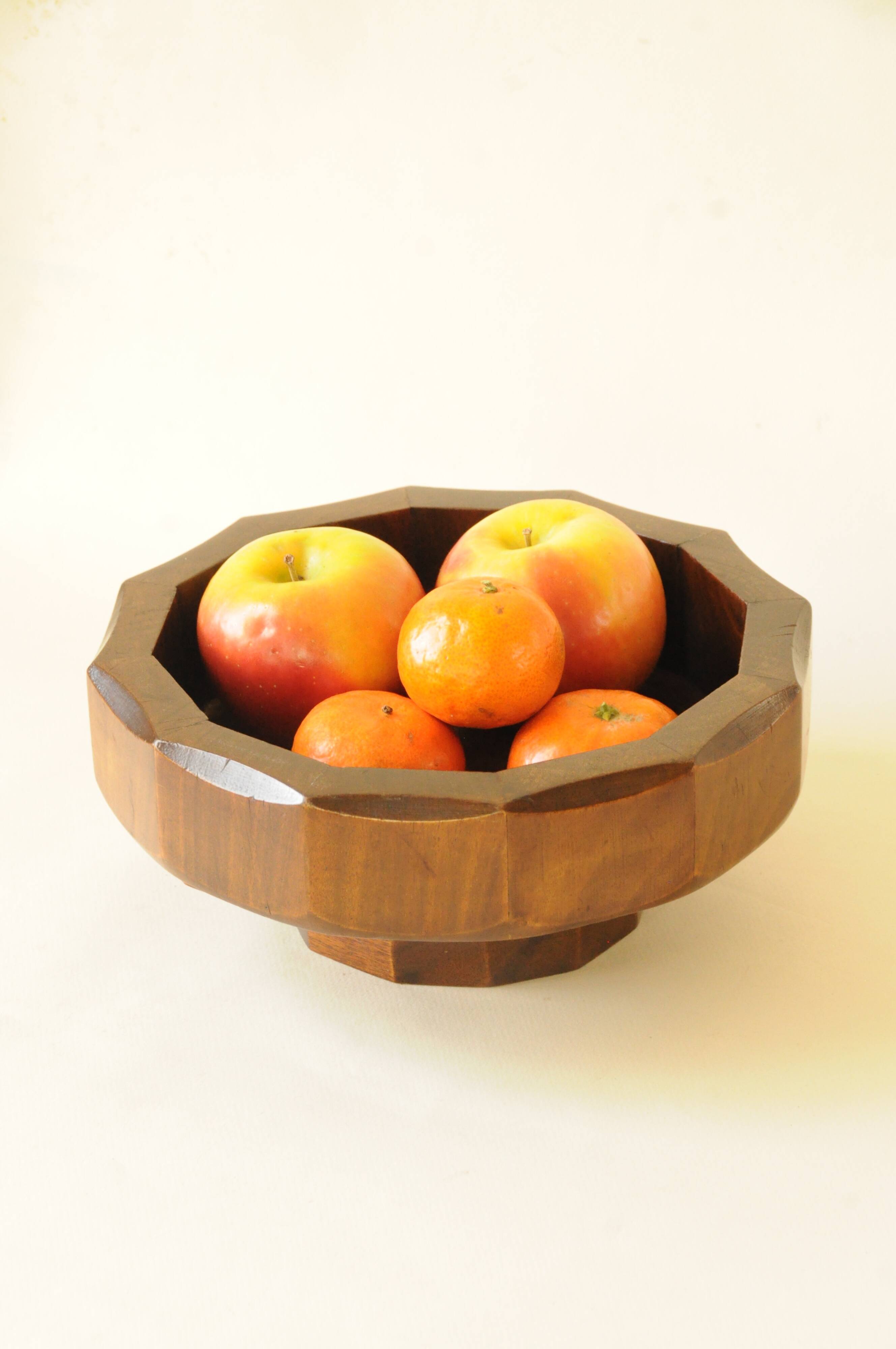 Vintage Wooden Coupe - Geometric Design Octagonal Cut-Outs Centre Table