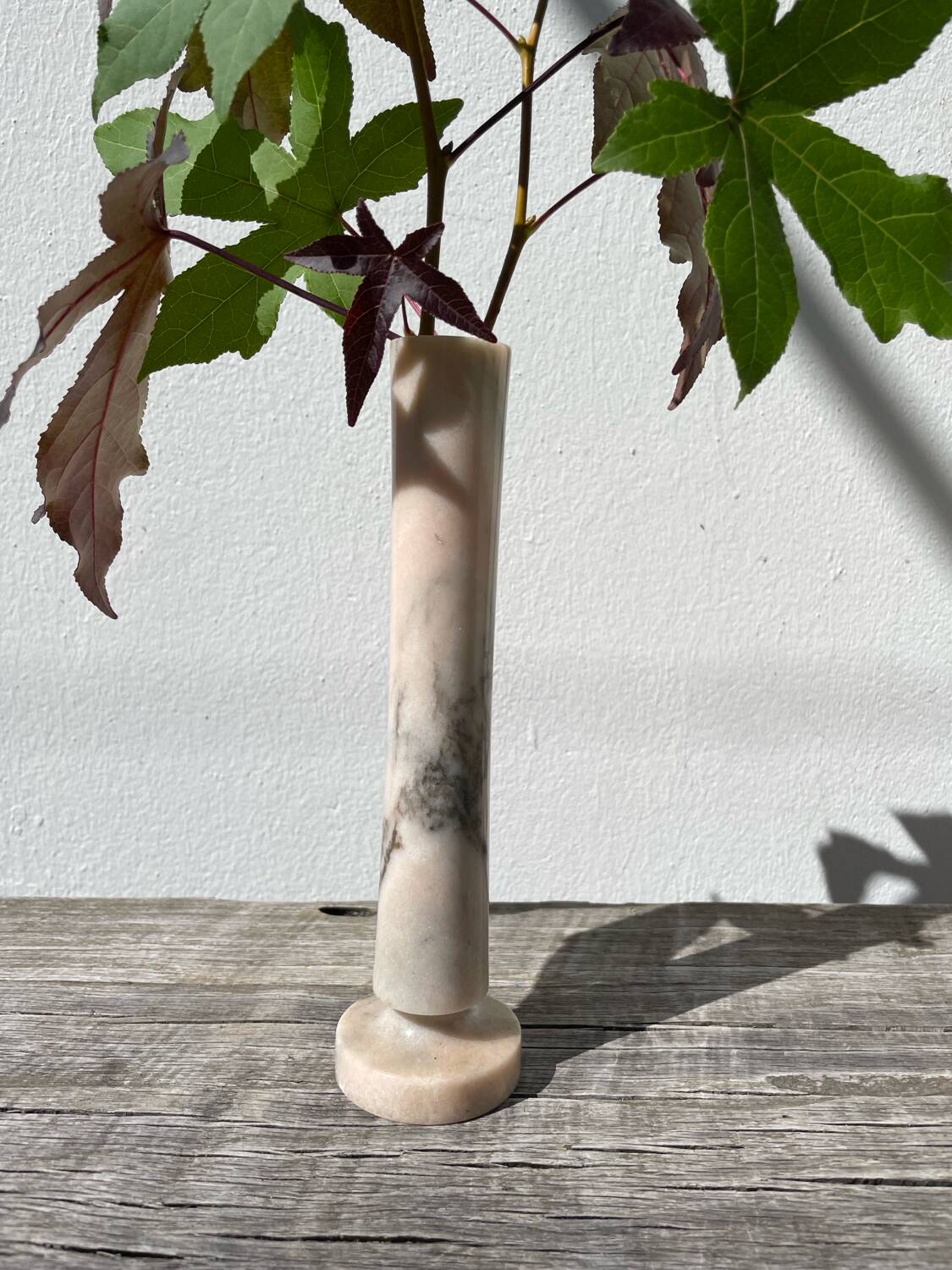 Vase marbre rose 1980