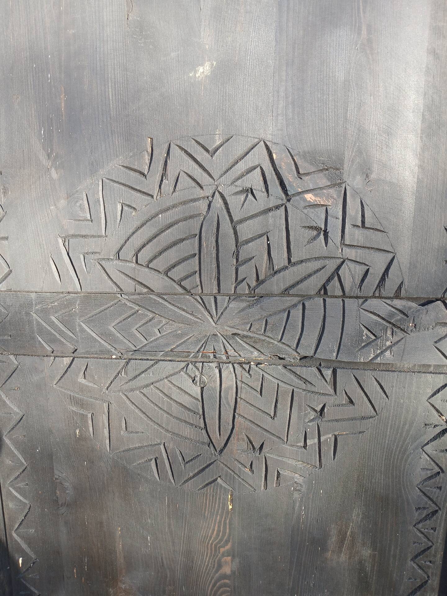 3 doors/old carved wooden panels