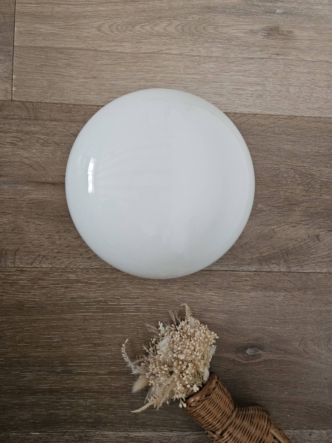 White opaline ceiling light