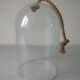 Bell globe glass and rope 26 cm vintage retro deco cabinet of curiosities