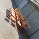 Lot 16 chaises écolier bois métal rouge