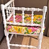 Fabric and wood corner armchair, comfort, relax, 1920s