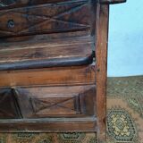 18th century walnut storage bench