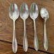 4 tablespoons in vintage silver metal