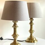 Lamp chic old solid brass candle holder