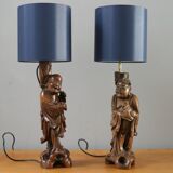Chinese table lamps pair