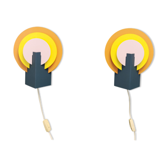 Set of wall lamps from Danish Lyskær, produced in the 80s