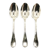 Lot de 3 grandes cuillères en métal argenté Christofle, modèle Rubans