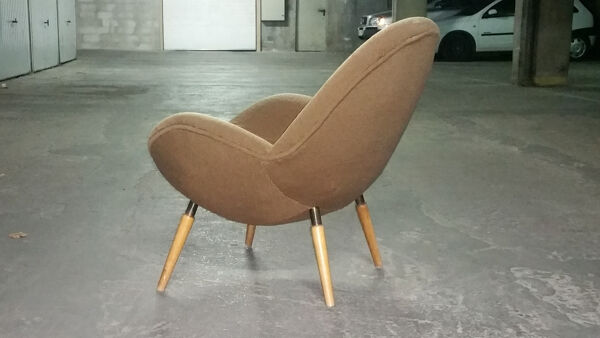 Fauteuil Organic egg de Fritz Neth des années 50 pour Correcta