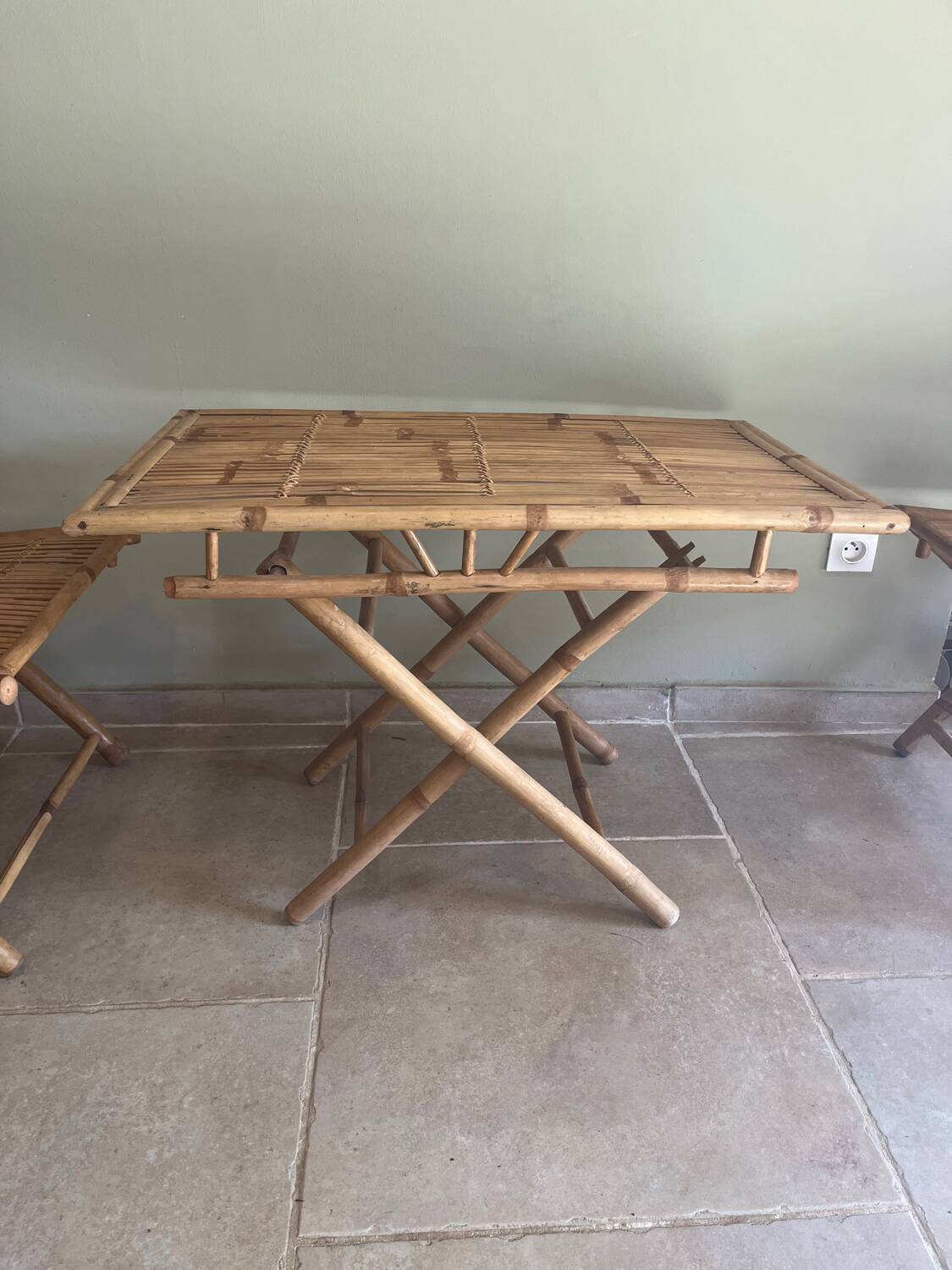 Bamboo table and chairs