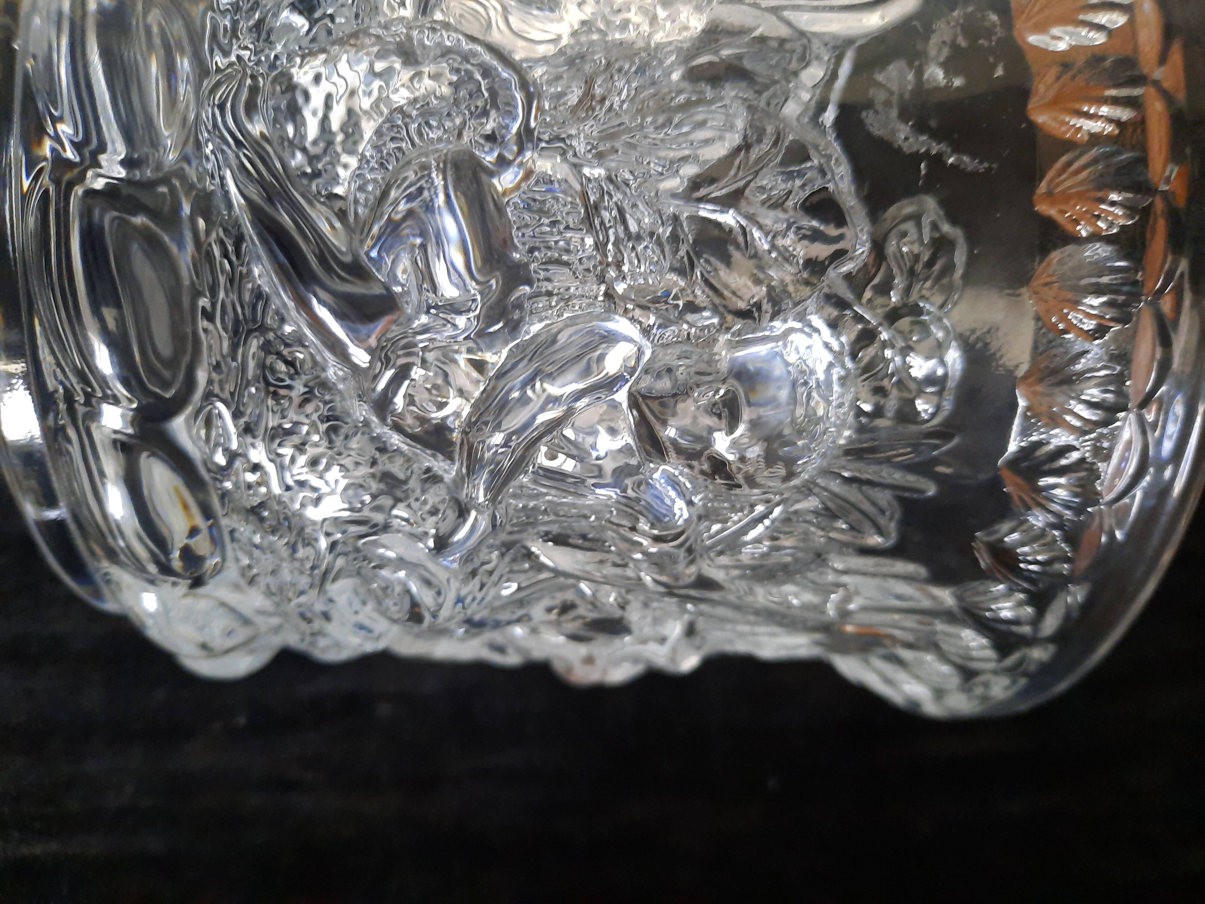 Crystal Ice Seal from Bayel France - Relief Decoration Putti/cherub
