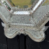 Miroir vénitien en verre de Murano, vers 1930