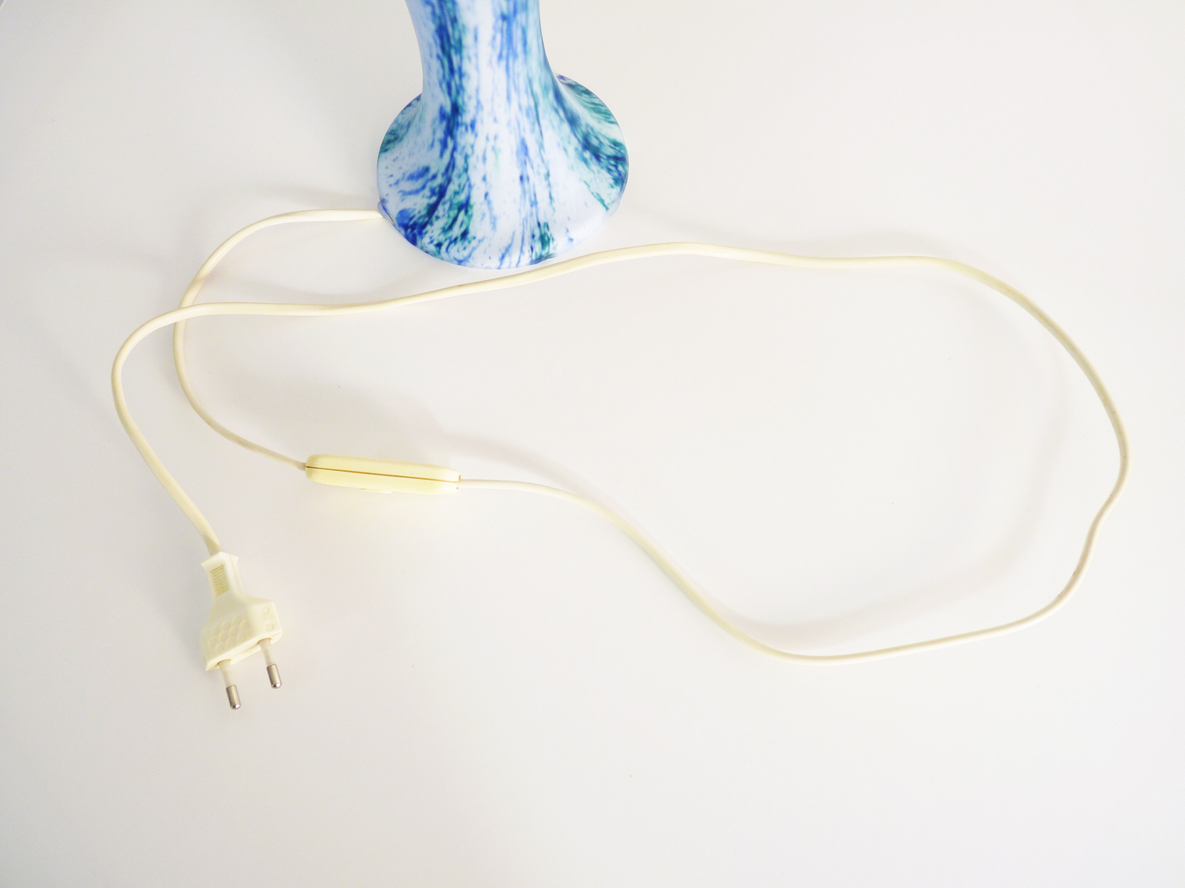 Glass paste mushroom lamp, swivel head, years 60