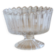 Vintage glass bowl on a pedestal