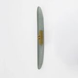 Pair of Fontana Arte Style Mid-century Aqua Green Murano Glass sconces