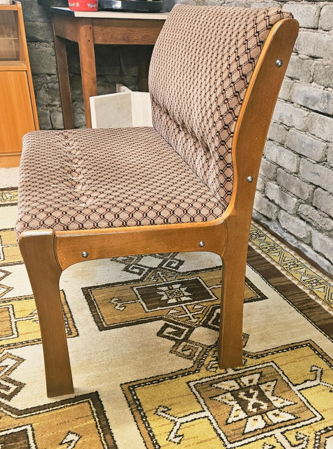 Scandinavian 2-seater bench 1970 vintage