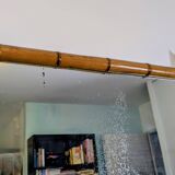 Vintage wooden mirror with bamboo imitation 102 x 75 cm – Exotic spirit