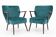 1970s Pair of Refurbished Beech Armchairs in Velvet, Czechoslovakia