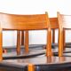 Set of 12 Danish chairs in teak and new skai, model 418, Arne Vodder.