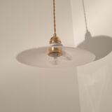 Smooth white opaline pendant light