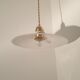 Suspension en opaline lisse blanche