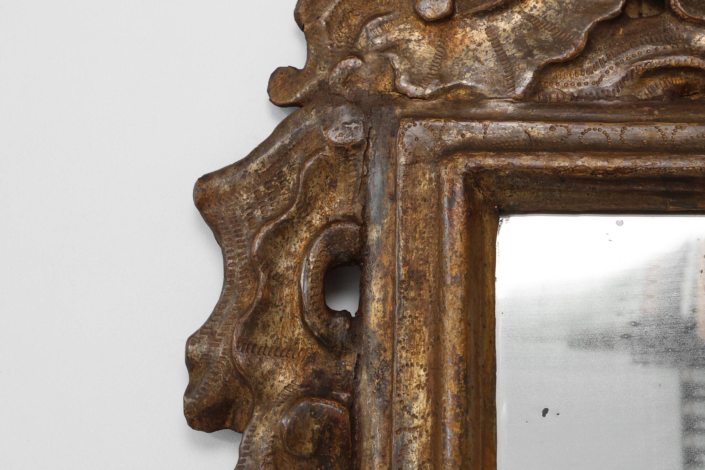 Italian Renaissance–Baroque Carved Wood Mirror, 17th Century