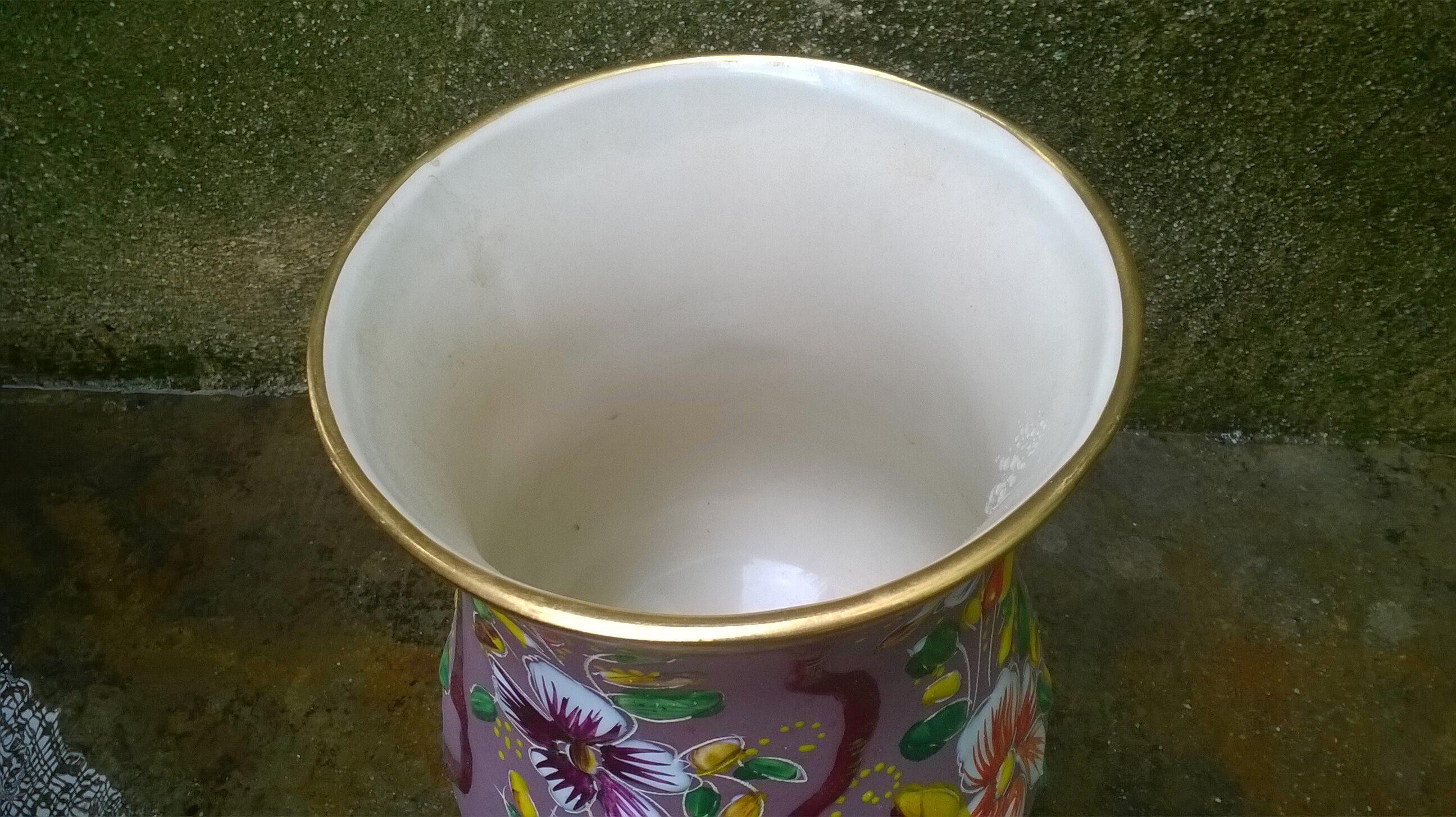 Vintage enamelled vase