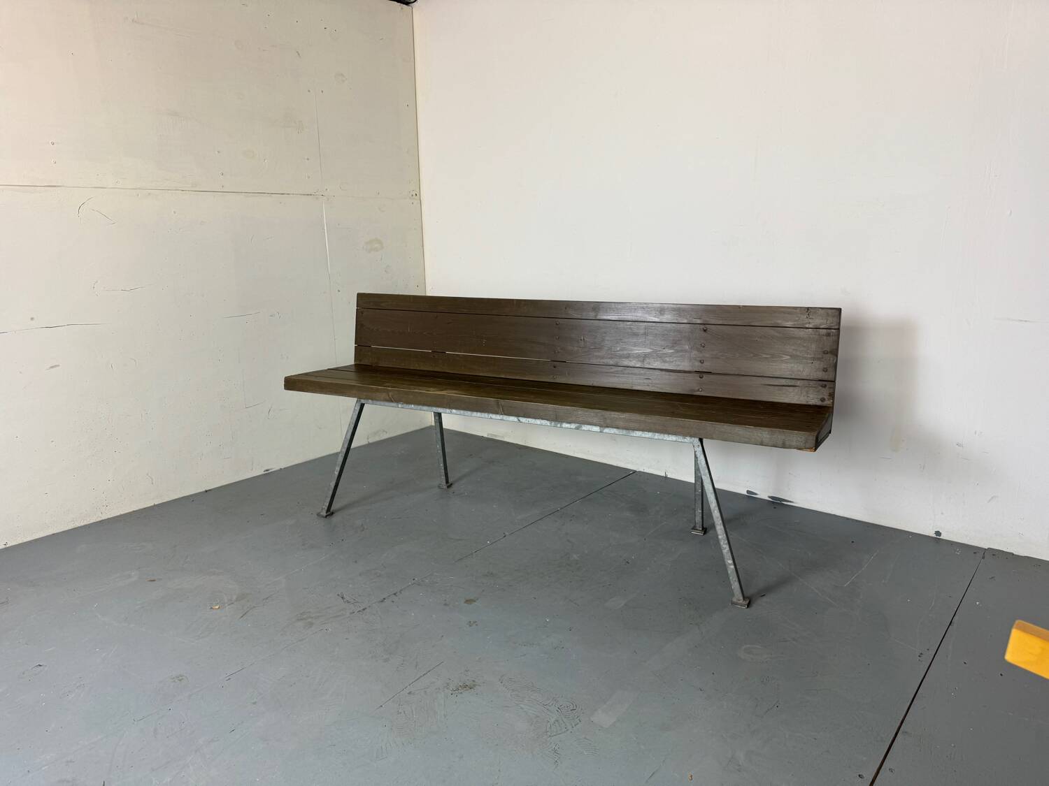 Banc Moderniste en Bois et Acier par Dom Hans van der Laan, 1965