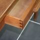 Rustic wood desk 1 drawer of the years 60