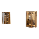 Pair Hollywood Regency Brass Wall lamps 1970s Germany